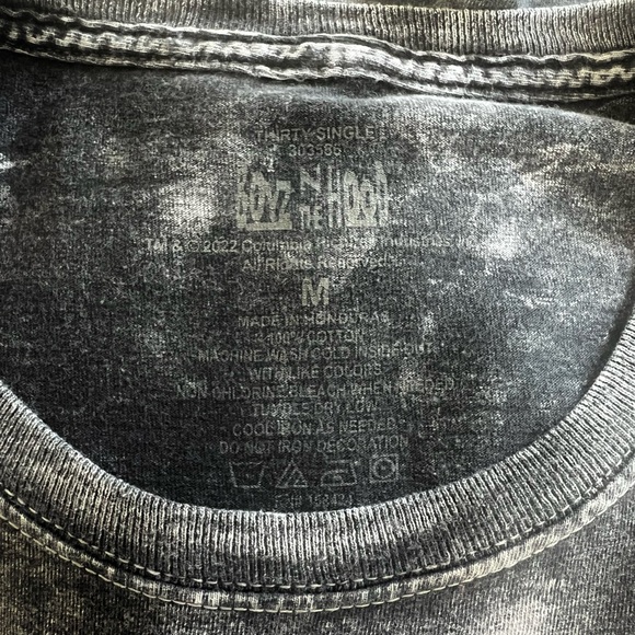 Unisex Ice Cube T-Shirt Size M Gray Stonewashed Graphic Tee Boys N The Hood - Picture 4 of 5